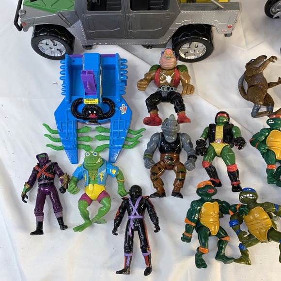 LOT Teenage Mutant Ninja Turtles TMNT Action Figures Cars Motorcycles Rare Vtg - Picture 2 of 9